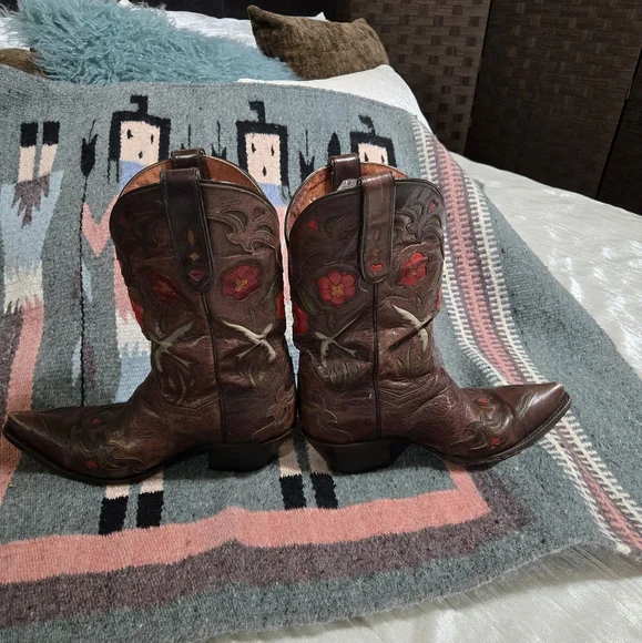 Dan Post Blue Bird Womens Cowboy Boots Size 8. Great Condition! - Picture 2 of 13